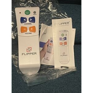 Flipper Big Button Universal TV Remote for 2 Devices Easy to See Large Button